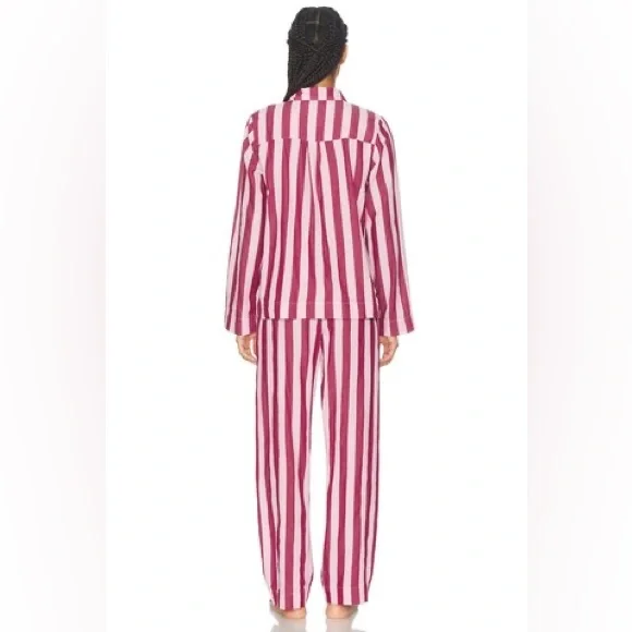 Damson Madder Florie Stripe Pyjama Set & Dust Bag NWOT - Picture 5 of 12